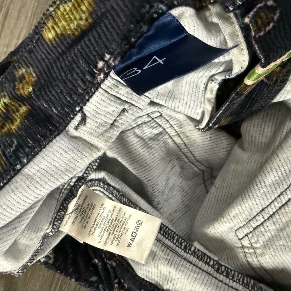 Pilcro Floral Velvet Pants - Multicolor - Picture 8 of 10